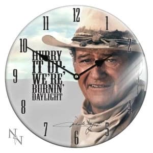 John Wayne Glass Clock
