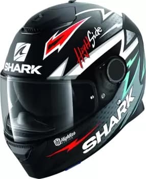 Shark Spartan Adrian Parassol Mat Helmet, black-red-silver Size M black-red-silver, Size M