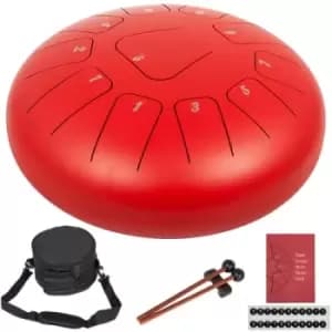 12'' Steel Tongue Drum 11 Musical Hand Tank Drum Handpan & Storage Bag + Mallets