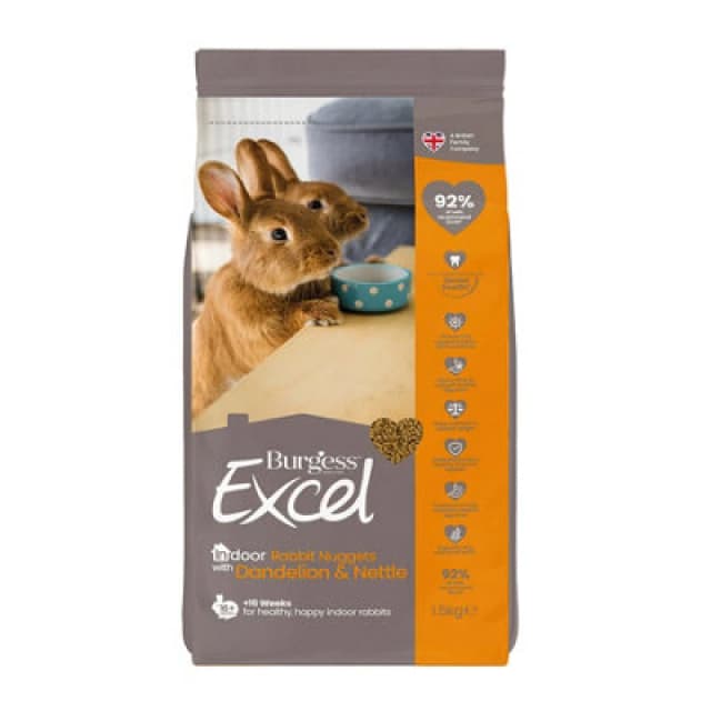 Burgess Excel Indoor Rabbit Nuggets, 1.5kg