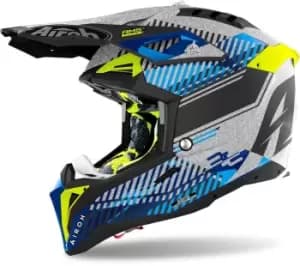 Airoh Aviator 3 Wave Carbon Silver Motocross Helmet