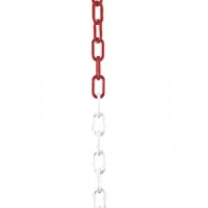 Slingsby Plastic Chain 10mm Short Link 25 Metre RedWhite 328273