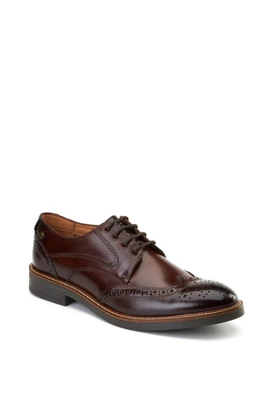 Base London Base London Men York Brogue Shoe in Brown Size: 11 Brown 11 Male 5063294200834