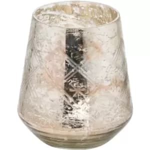 The Noel Collection Glass Foil Vase (One Size) (Silver) - Silver