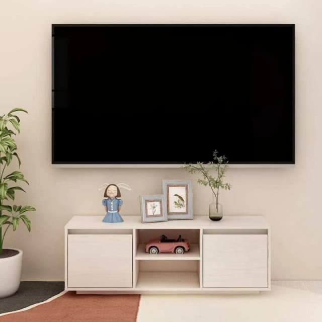 VIDAXL TV Cabinet White 110x30x40cm Solid Pinewood Vidaxl 8720286761878
