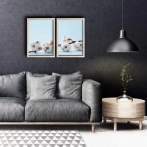 2PKCT-020 Multicolor Decorative Framed MDF Painting (2 Pieces)