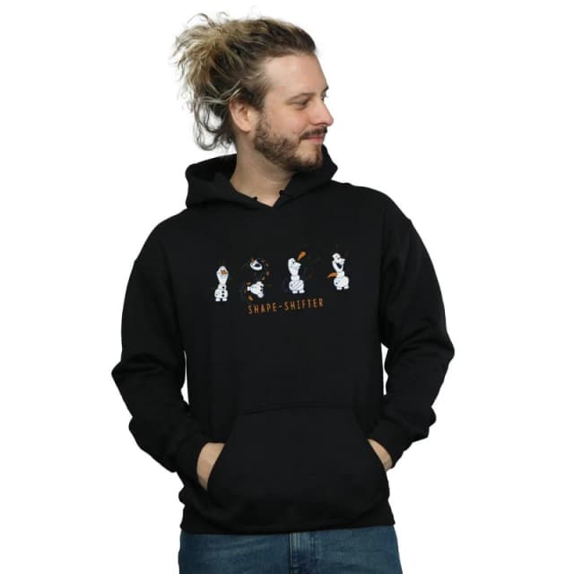 Disney Men Frozen 2 Olaf Shape-Shifter Hoodie in Black Size: Small Black S Male 5059400218626