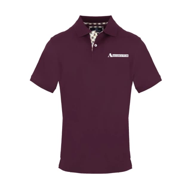 Aquascutum Mens Polo Short Sleeve Polo Shirt Short Sleeve Polos Small Red 54133208350