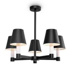 Modern Tet-a-tet 5 Light Black Pendant Ceiling Light