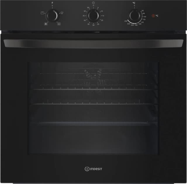 Indesit Click&Clean IO 233 B UK Built In Electric Single Oven - Black - A Rated