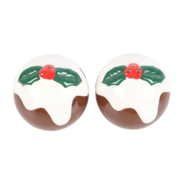 Something Different Something Different Christmas Pudding Salt And Pepper Shakers in Brown Brown One Size Unisex 5063574039086