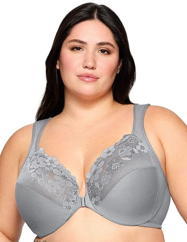 Glamorise Glamorise 1241 Wonder Wire Bra Silver - Glamorise - Size: 34C Silver Female 34C VK68826