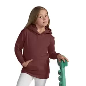 SG Kids Unisex Plain Hooded Sweatshirt Top / Hoodie (11-12) (Burgundy)