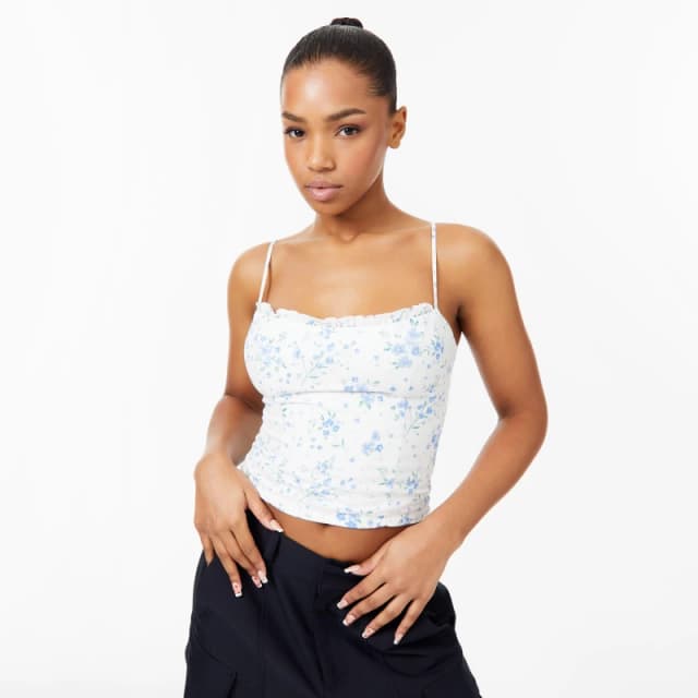 Jack Wills Frill Cami Top - White White 6