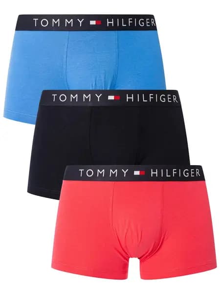 Tommy Hilfiger 3 Pack Original Trunks Laser Pink/Desert Sky/Blue Spell M