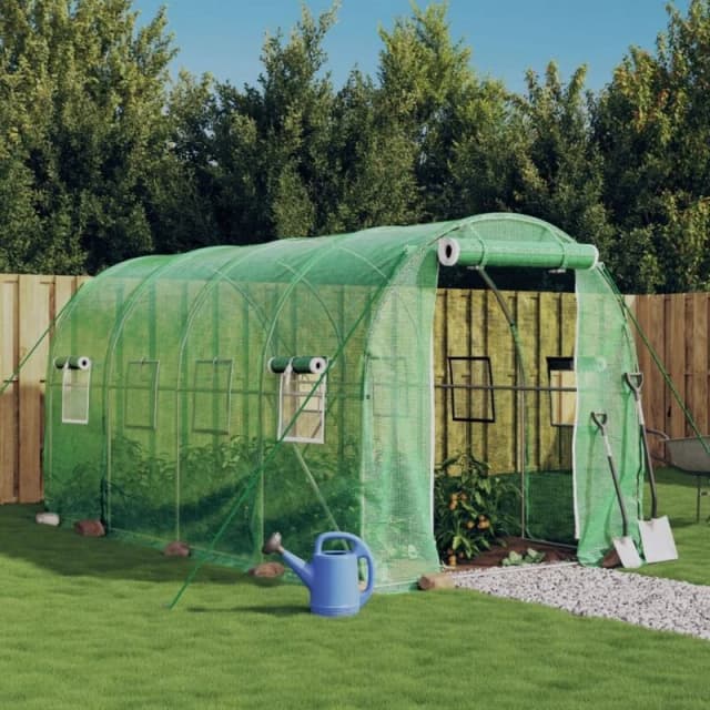 vidaXL Greenhouse with Steel Frame Green 8m 4x2x2 m, Green 3188017