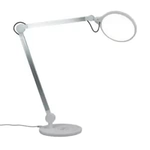 Office Task Table Lamp Shiny White