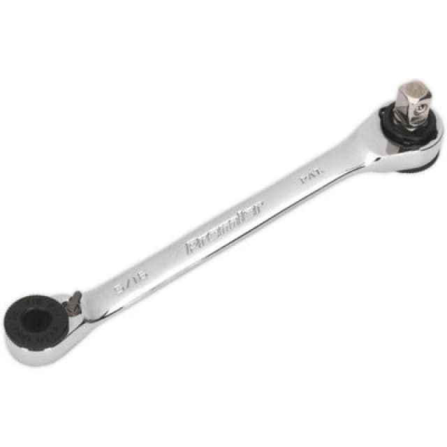 Loops Reversible Ratchet Spanner - 1/4" Sq Drive Adaptor - 1/4" & 5/16" Hex Drive Multi