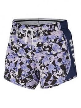 Nike Older Girls Dry Tempo Printed Short - Black/Navy