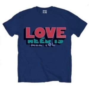 The Beatles AYNIL Men Navy T-Shirt Large