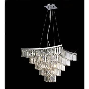 Gianni pendant 9 bulbs polished chrome / crystal