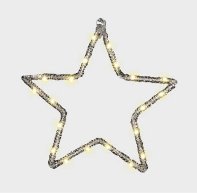 Xmas Haus 25Cm 20L Warm White LED Hanging Star ,3Xaa