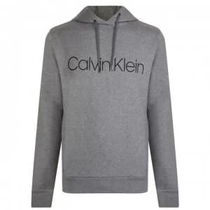 CALVIN KLEIN Front Logo Hoodie - Grey Heather