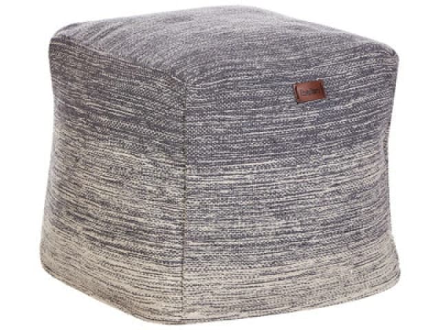 Beliani Pouffe Hirri Cotton Light Grey