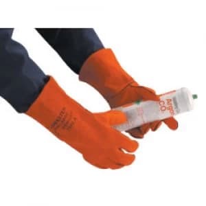 Polyco Gloves Gauntlet Leather Size Red