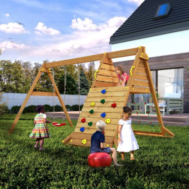 Shire Spider King Teak Painted With Climbing Ramp