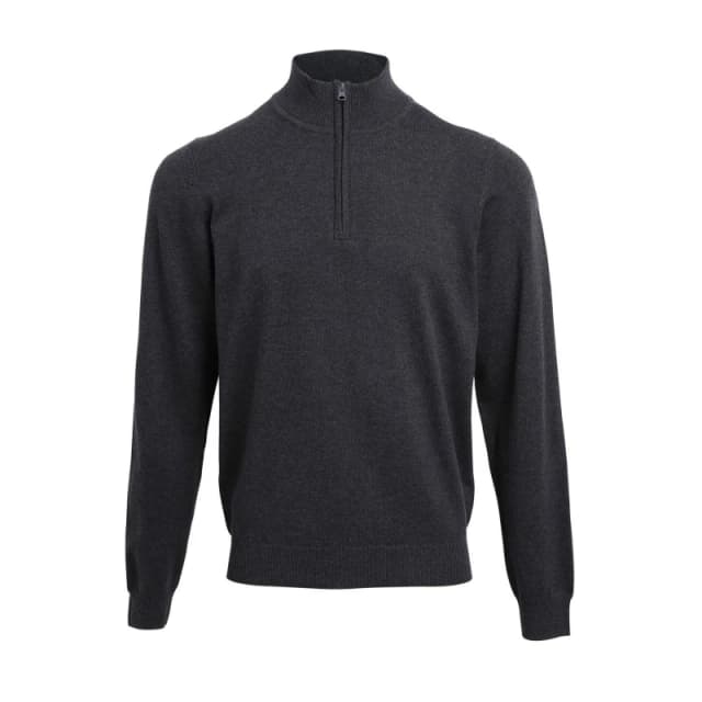 Premier Premier Men Zip Neck Sweatshirt in Charcoal Size: X-Small Charcoal XS Male 5063425960200