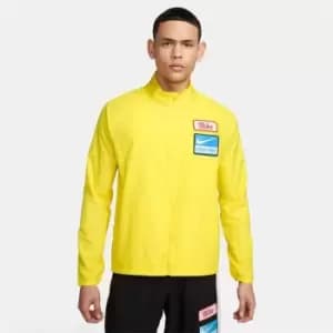 Nike Dri-FIT Miler Mens Running Jacket - Yellow