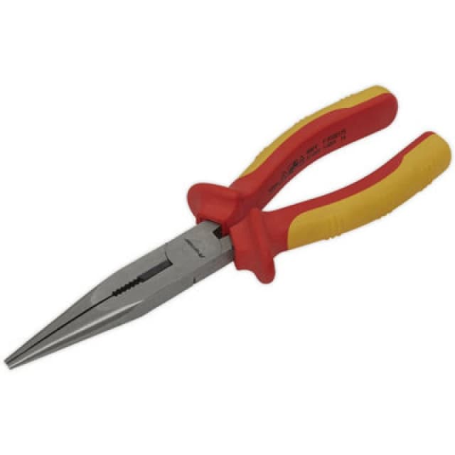Loops 200mm Long Nose Pliers - Serrated Jaws - Hardened Cutting Edges - VDE Approved Multi