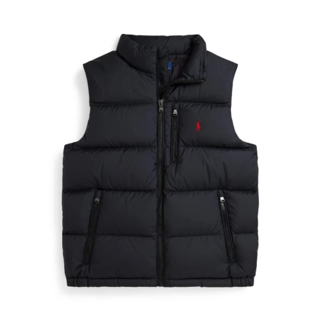Polo Ralph Lauren Kids Logo Embroidered Insulated Sleeveless Gilet Polo Black male 7Y/S