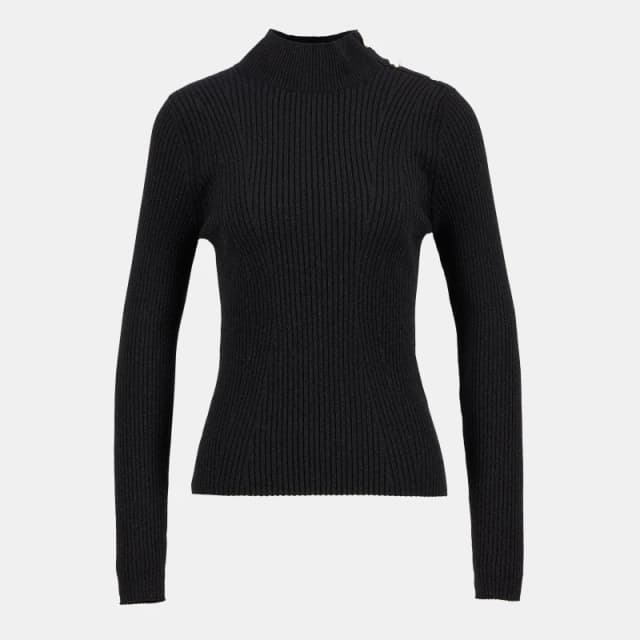 Barbour International Stella Ribbed Jumper Black female 12 (M)