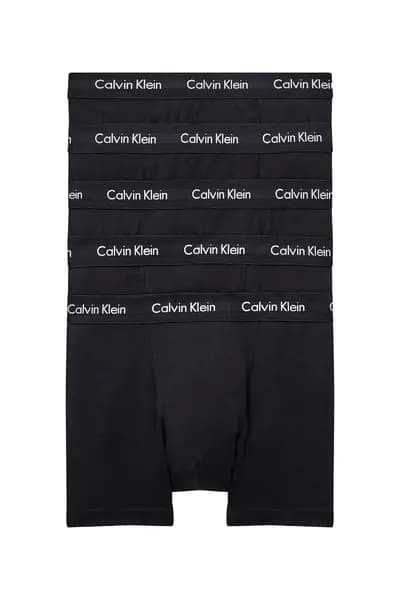 Calvin Klein 5 Pack Cotton Stretch Trunk Black