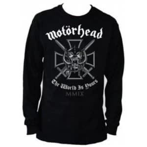 Motorhead Iron Cross Black Mens Long Sleeved T Shirt: Small