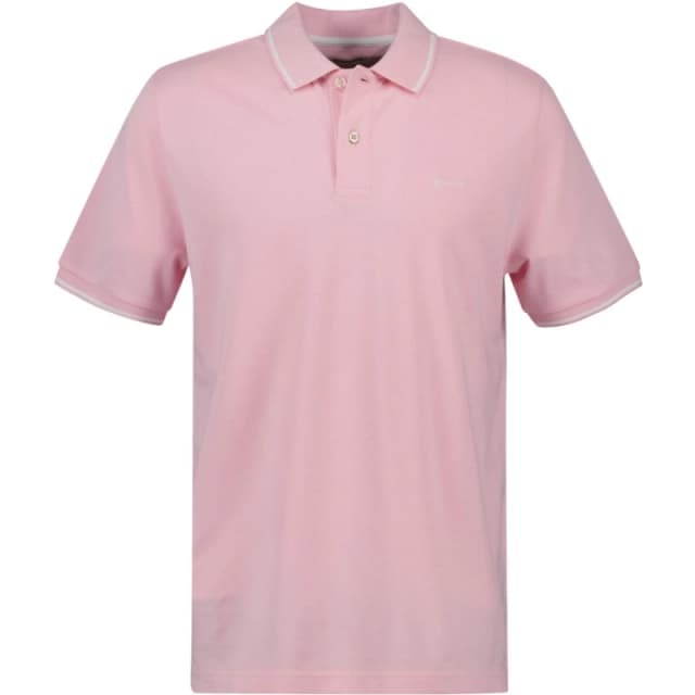 Gant Tipped Pique Polo Shirt California Pink male S
