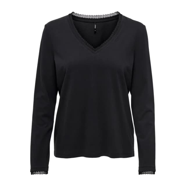 Only Womens long sleeve T-Shirt Only Elise Noir Female S