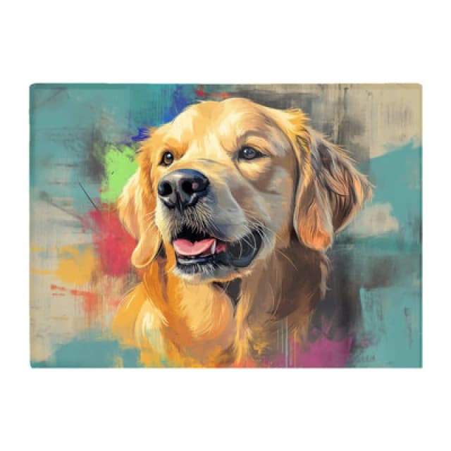 Warren Reed Designer Banksy Inspired Golden Retriever Chopping Board