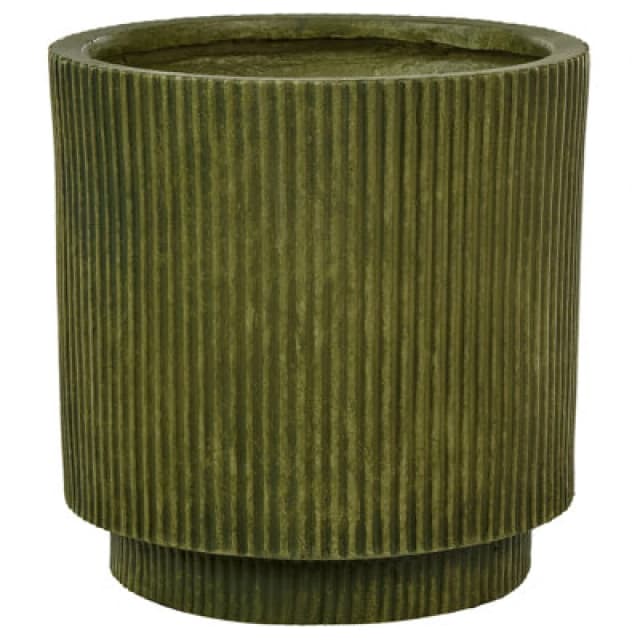 Beliani Plant Pot Daria 30 Cm Olive Green