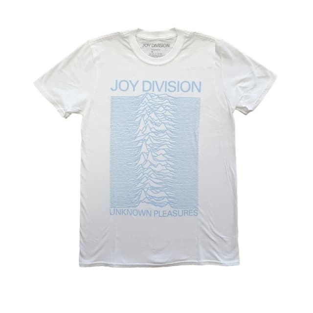 Joy Division Joy Division Men Unknown Pleasures T-Shirt in White Size: X-Large White XL Male 5063238455979