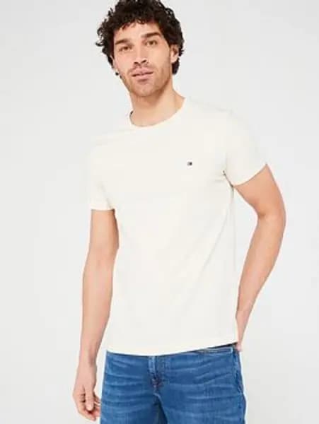 Tommy Hilfiger Stretch Slim Fit T-Shirt - Light Natural
