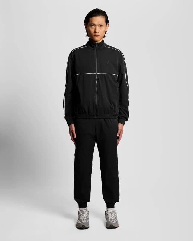 Lyle & Scott Mens Piped Track Pants in Black