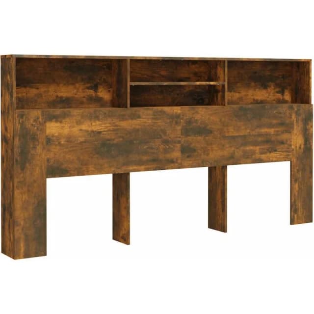 VIDAXL Headboard Cabinet Smoked Oak 200x19x103.5cm Vidaxl 8720286968826