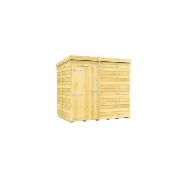 Buttercup Farm 7 x 5 Feet Pent Shed - Single Door W/O Windows - L147 x W214 x H201cm in Brown Brown Unisex