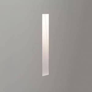 LED 1 Light Indoor Trimless Large Recessed Marker Wall Light Matt White