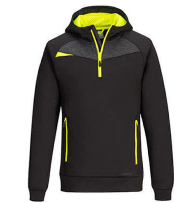 Portwest DX4 Quarter Zip Hoodie DX467BKRS Colour: Black