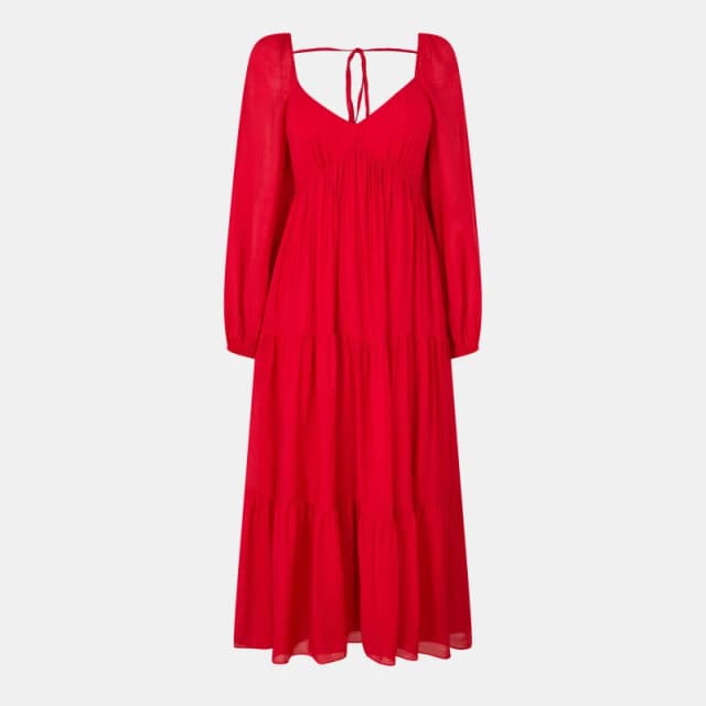 Nobodys Child Womens Char Long Maxi Dress Red female 4 (3XS)