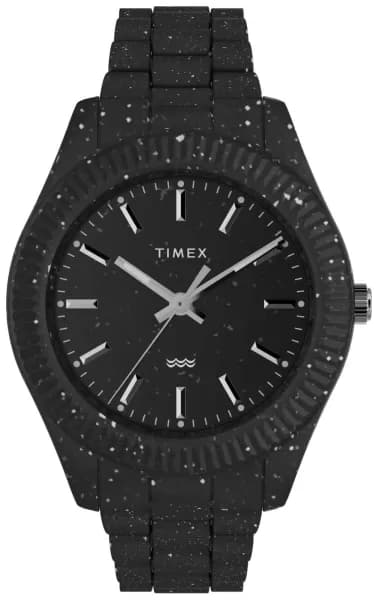 Timex TW2V77000 Mens Legacy Ocean (42mm) Black Dial / #tide Watch